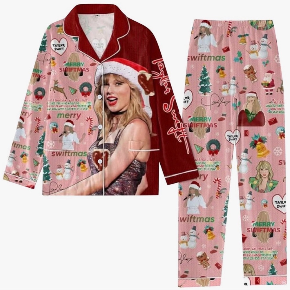 Taylor Swift Eras Tour Christmas Pajama Set Size M Loungewear Collectible